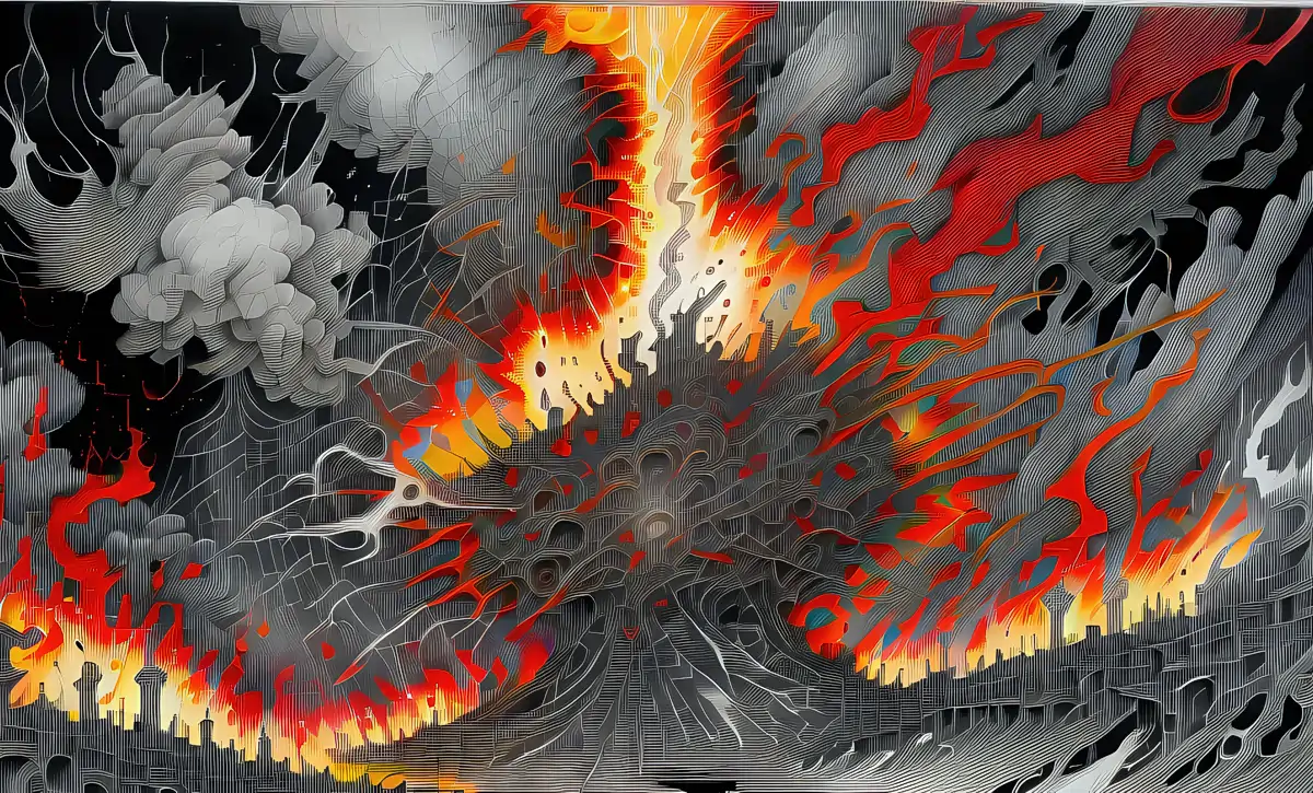 ...with a bang, it was over before it started a large explosion