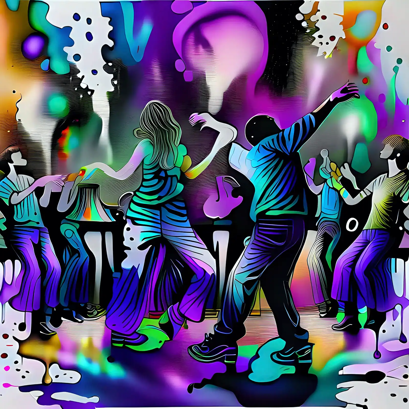 Celebrate A party with dancers having a good timel