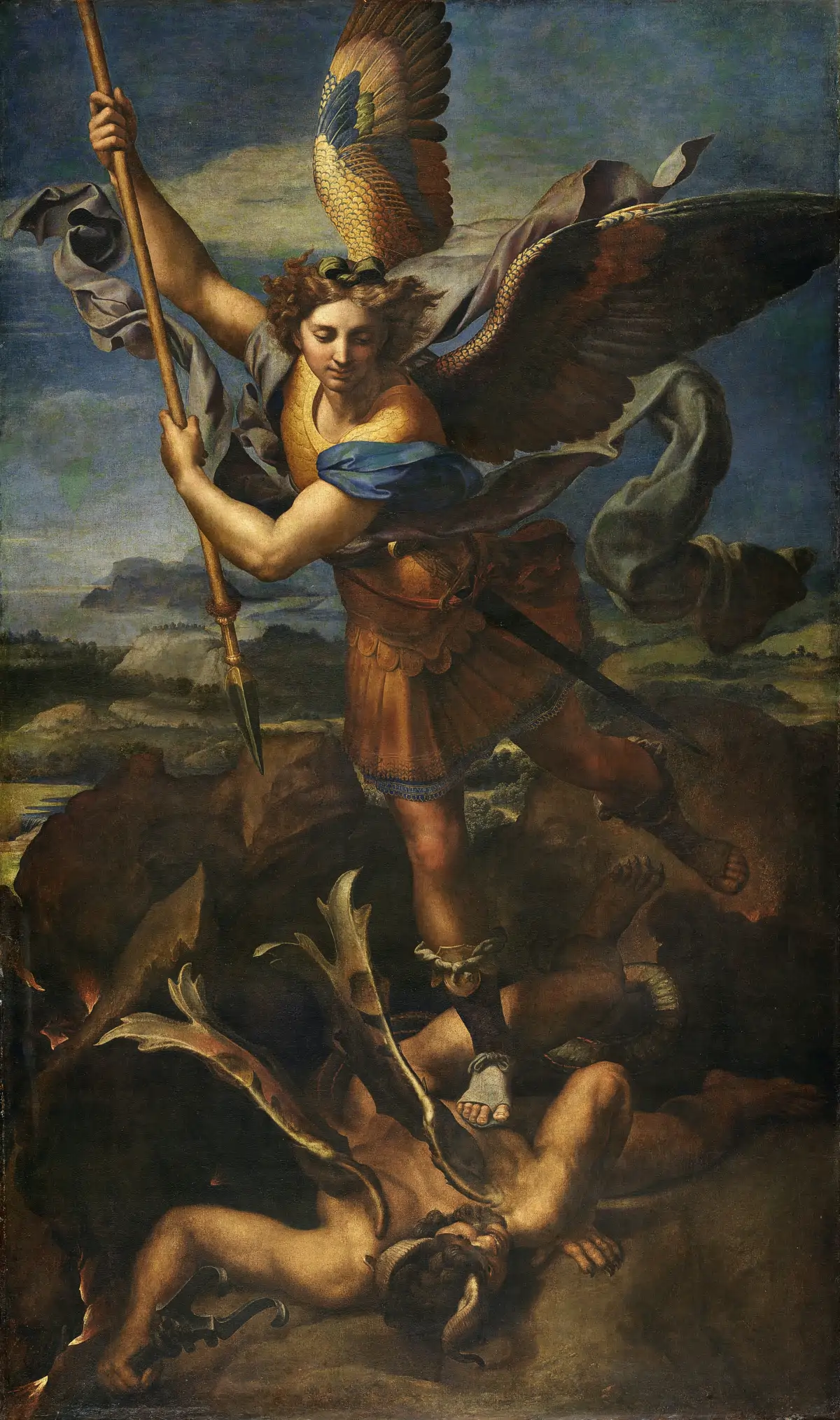 Le Grand Saint Michel Vanquishing Satan by Raffaello Sanzio