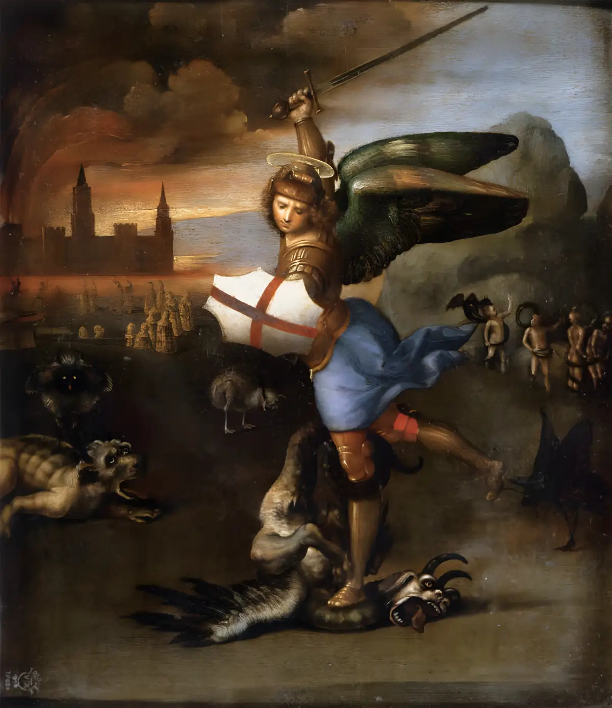 St Michael and the Dragon St Michael and the Dragon by Raffaello Sanzio