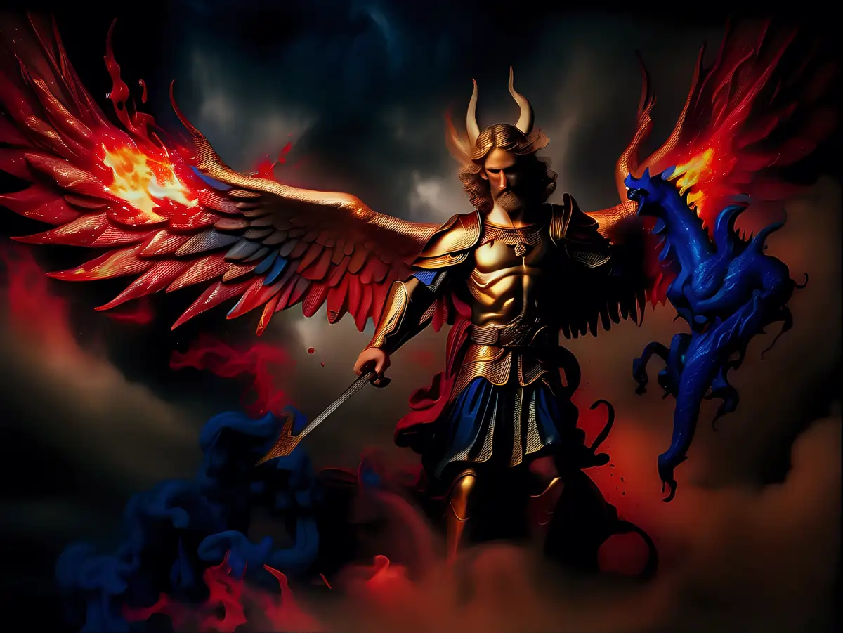 St. Michael defeats the dragon, by ZoneofNo